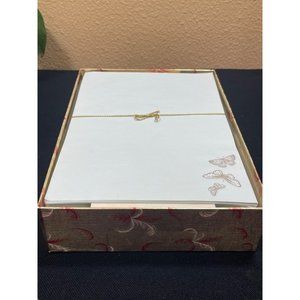 Vintage Golden Flight Stationary Set Writing Paper And Envelopes With Box